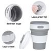 2Pcs Silicone Collapsible Travel Cup Camping Cups Collapsible Cups Drinking Cups with Lids for Adults Foldable Silicone Cup Collapsible Cup with Lid