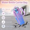 Water Bottle Carrier Bag Fit For 40oz Tumbler With Handle, Water Bottle Holder Bag With Adjustable Shoulder Strap For Hiking Travelling Camping